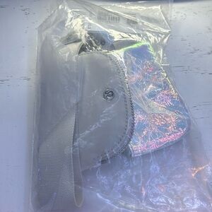 Dual pouch wristlet iridescent Lululemon